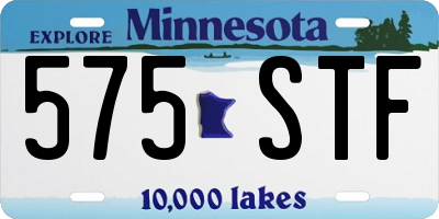 MN license plate 575STF