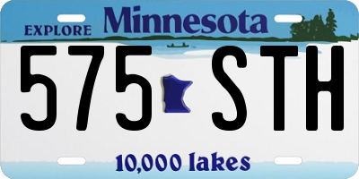 MN license plate 575STH