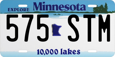 MN license plate 575STM