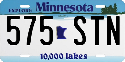 MN license plate 575STN