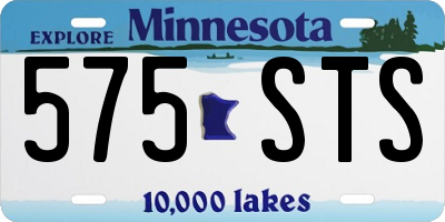 MN license plate 575STS