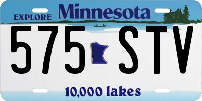 MN license plate 575STV