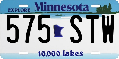 MN license plate 575STW