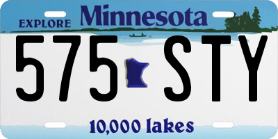 MN license plate 575STY