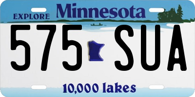 MN license plate 575SUA