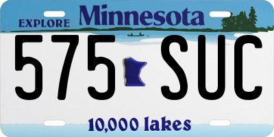 MN license plate 575SUC