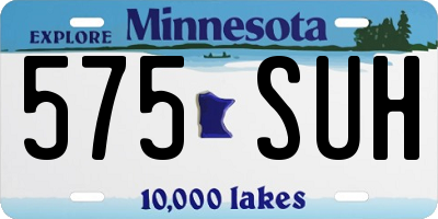 MN license plate 575SUH