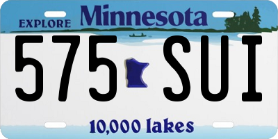 MN license plate 575SUI