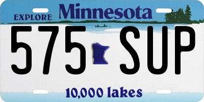 MN license plate 575SUP