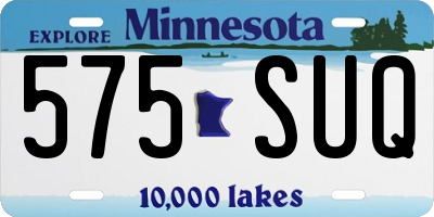 MN license plate 575SUQ