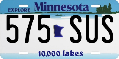 MN license plate 575SUS