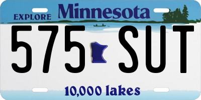 MN license plate 575SUT