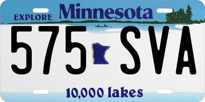 MN license plate 575SVA