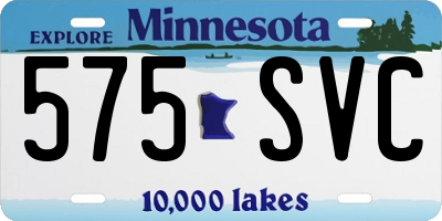 MN license plate 575SVC