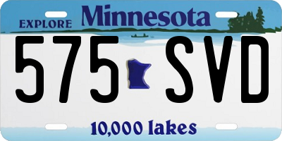 MN license plate 575SVD