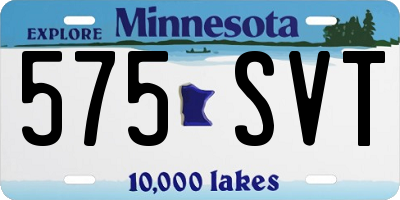 MN license plate 575SVT