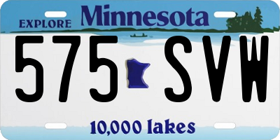 MN license plate 575SVW