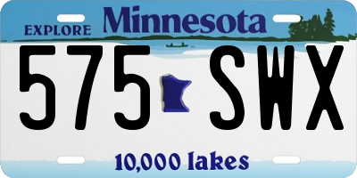 MN license plate 575SWX
