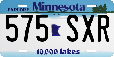 MN license plate 575SXR