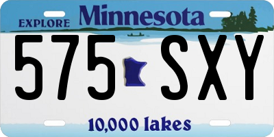 MN license plate 575SXY