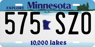 MN license plate 575SZO