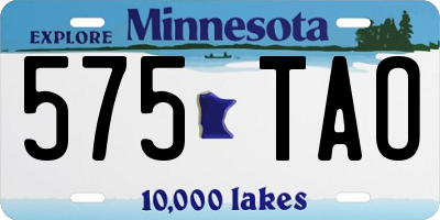 MN license plate 575TAO