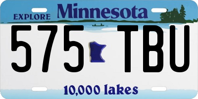 MN license plate 575TBU