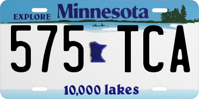 MN license plate 575TCA