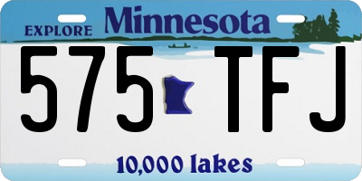 MN license plate 575TFJ