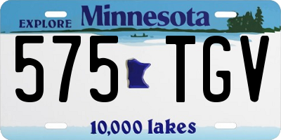 MN license plate 575TGV