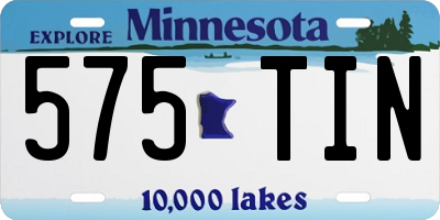 MN license plate 575TIN