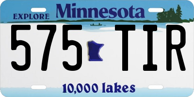 MN license plate 575TIR