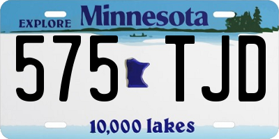 MN license plate 575TJD