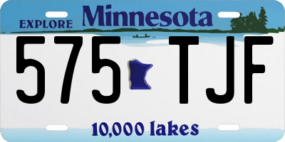 MN license plate 575TJF
