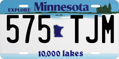 MN license plate 575TJM