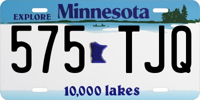 MN license plate 575TJQ