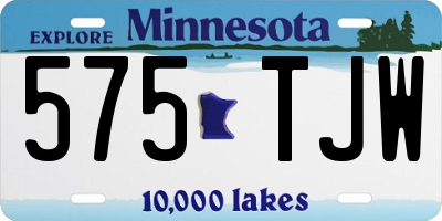 MN license plate 575TJW