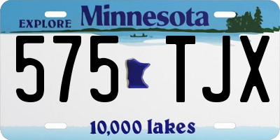MN license plate 575TJX