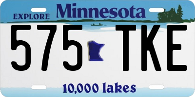 MN license plate 575TKE