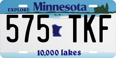 MN license plate 575TKF