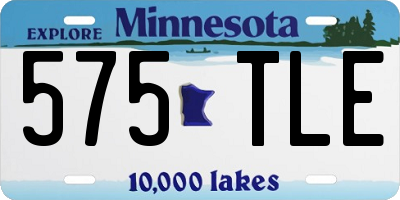 MN license plate 575TLE