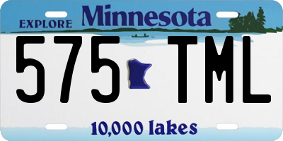 MN license plate 575TML