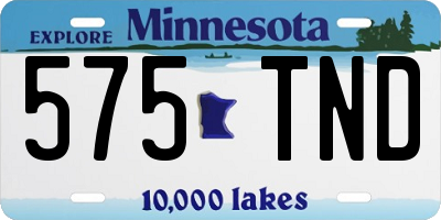 MN license plate 575TND