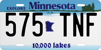 MN license plate 575TNF