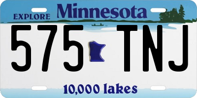 MN license plate 575TNJ