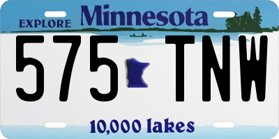MN license plate 575TNW