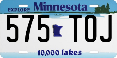 MN license plate 575TOJ