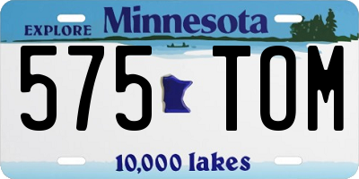 MN license plate 575TOM