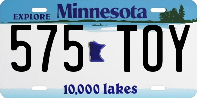 MN license plate 575TOY