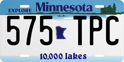 MN license plate 575TPC